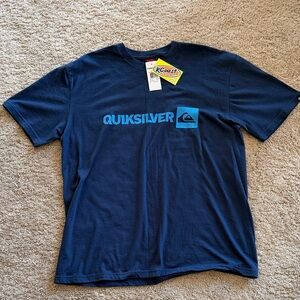NWT Quiksilver Men's Dark Blue Logo Tee XL